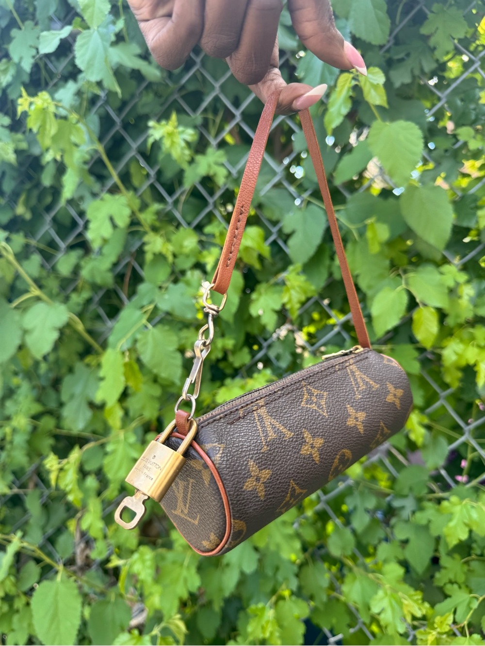 Louis Vuitton Vintage Mini Papillon Monogram Pochette w/ Lock & Key 305